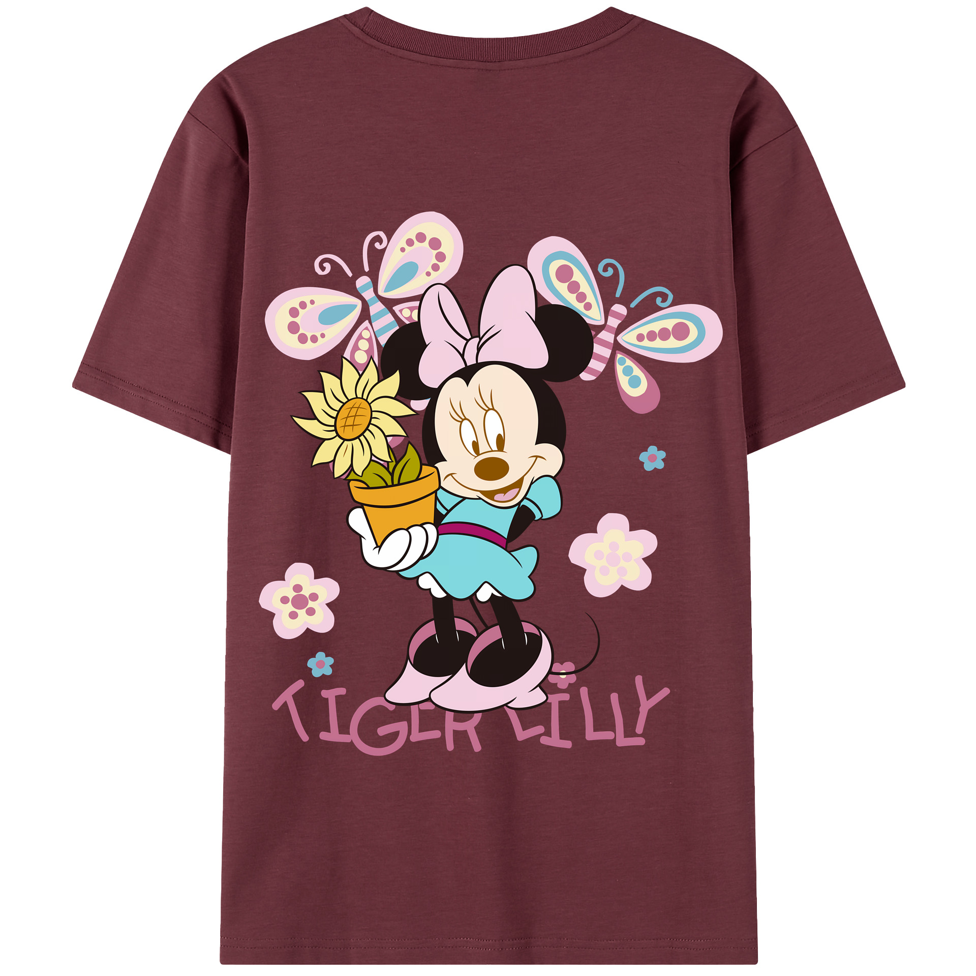 （画像用） ミッキーマウス Mickey Mouse 綿100％半袖Tシャツ（背面プリント）